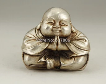 

CHINESE COPPER HANDWORK CARVING MONK BUDDHA STATUE