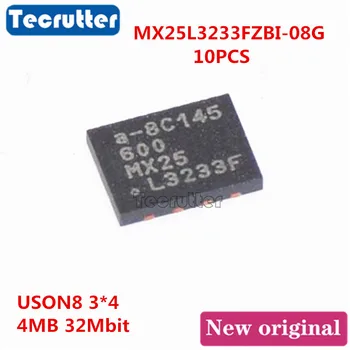 

10PCS MX25L3233FZBI-08G USON8 4X3 4MB 32Mbit 25l3233 spi nor flash