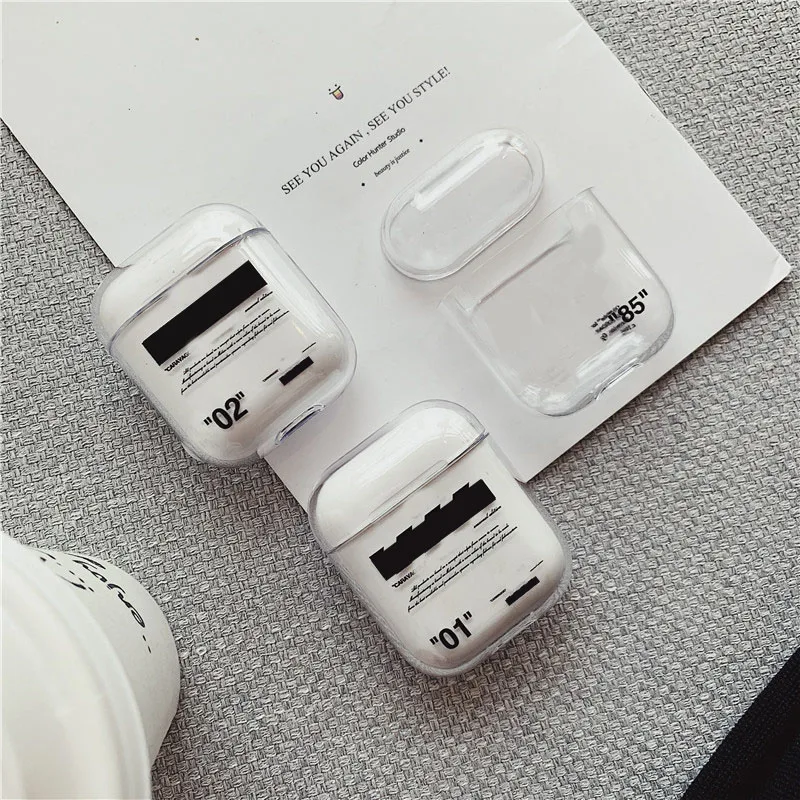 Earphone case for Airpods 1 2 Case Fashion Street off Wireless Bluetooth  Headset PC hard Cover for Apple Airpods Case Bags|Earphone Accessories| -  AliExpress