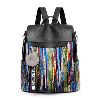 

PU Anti Theft Backpack Female Waterproof Wear Resistant Outdoor Travel Bag Designer Backpacks Women High Quality ZF10387