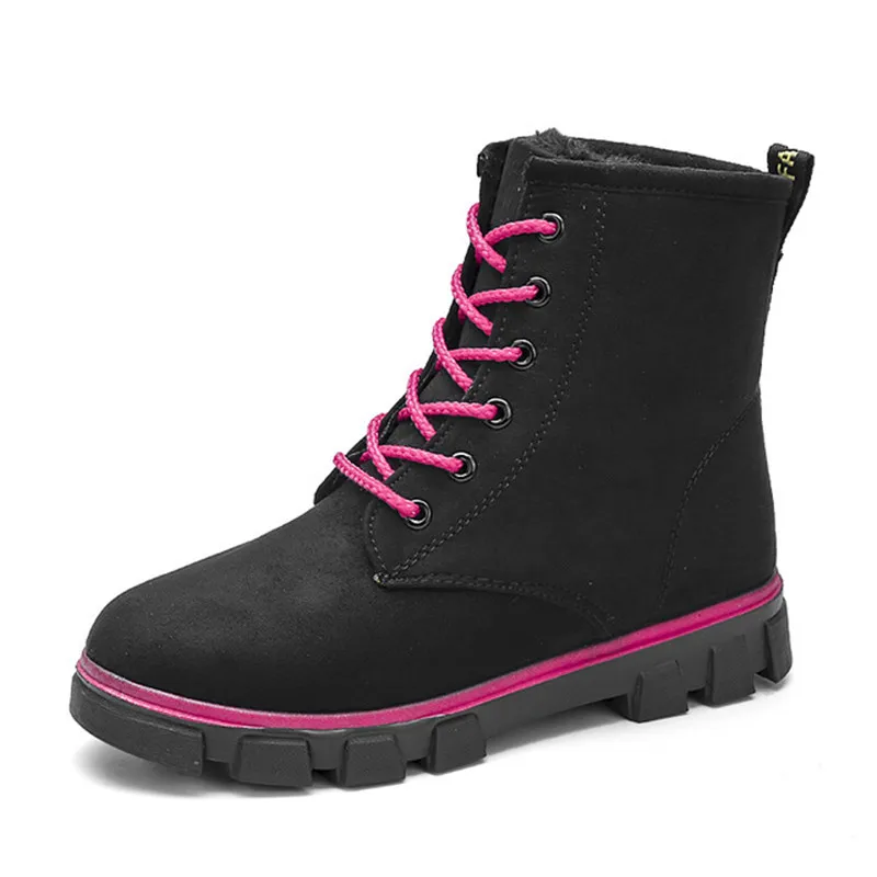 

Women Snow Boots Warm Short Fur Plush Winter Ankle Boot Plus Size Platform Ladies Zip Shoes Female Comfort Drop Shipping 2019