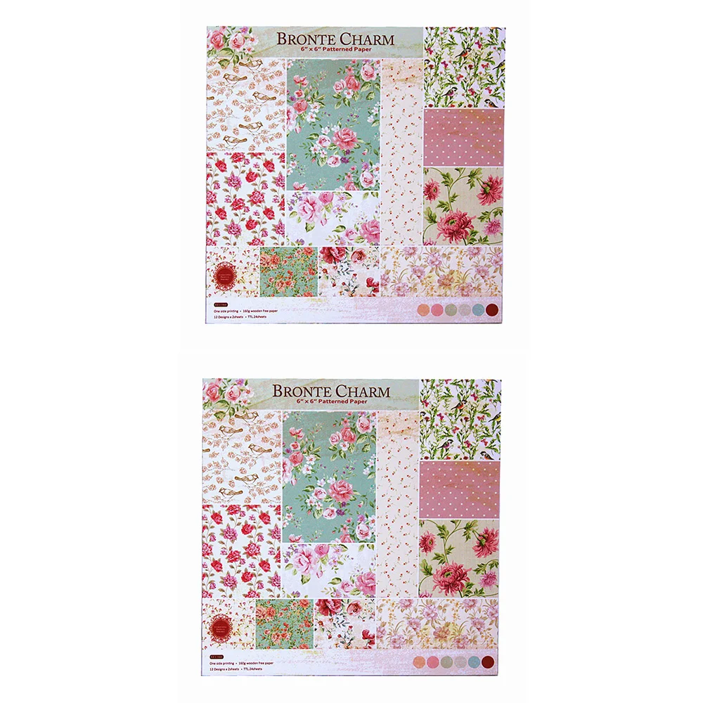 

24pcs 6 inch DIY scrapbook paper pads single-sided card account hand making paper pattern background scrapbooking paper