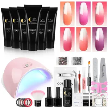 

Nail Extension Set Manicure Set Nail Polish Gel Kit Builder Gel Nail Art Tools Crystal Colors Quick Building Natural Gel Polish