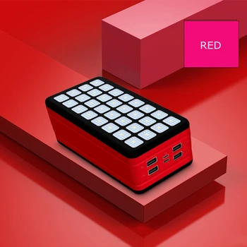 

High power 50000mAh Emergency Battery with 15W LED 2 modes Lighting 4 USB output + 2 input