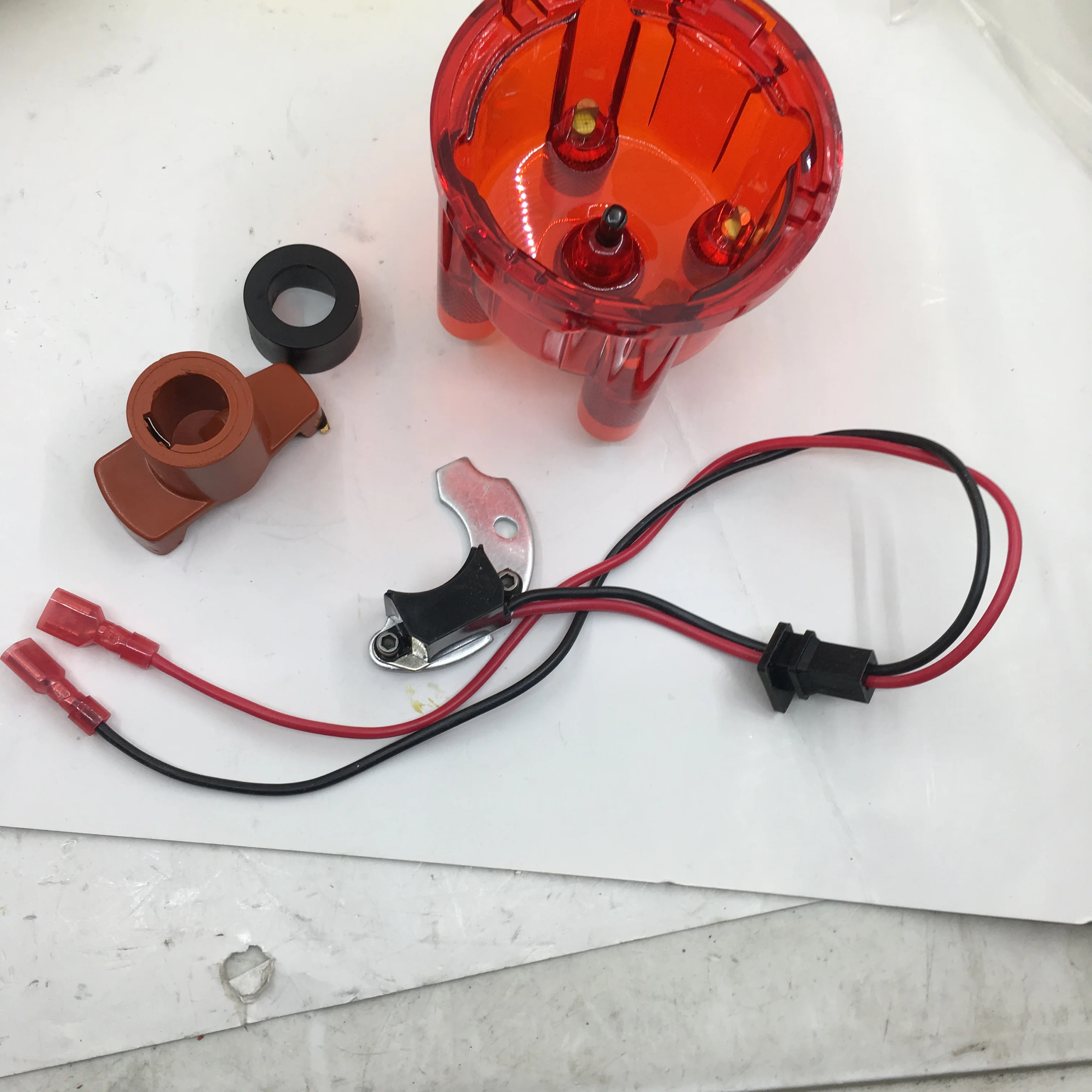 SherryBerg electrical Electronic Ignition kit JFU4 Distributor red color Cap & Rotor for Ford Pinto for bosch distributor EMPI