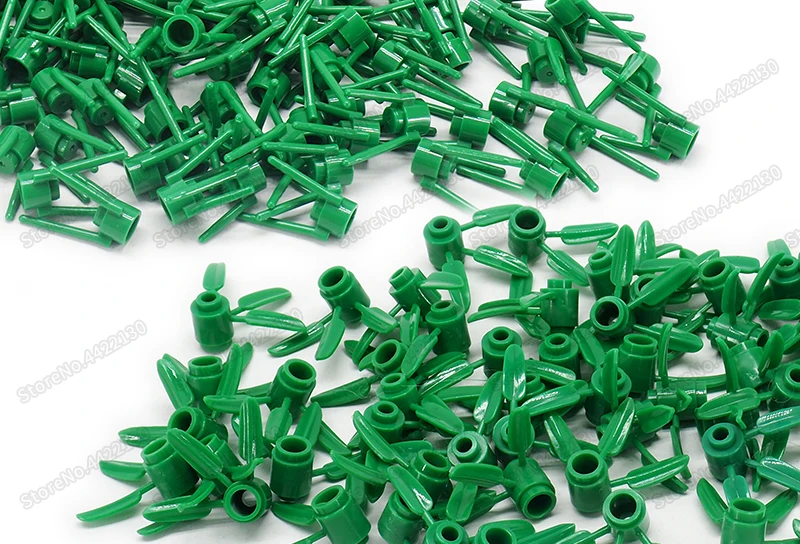 Blade grass Green plant Building Blocks Accessories Assembling city forest garden Figures Street view model child christmas toys