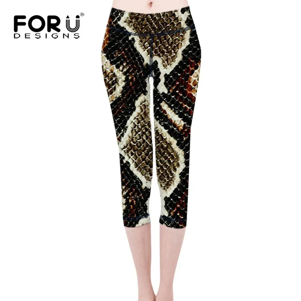 QD082BX FORUDESIGNS/Леггинсы со змеиным принтом; женские брюки; Леггинсы со змеиным принтом; спортивные обтягивающие спортивные брюки с высокой талией; пикантные леггинсы для спортзала; - Цвет: QD082BX