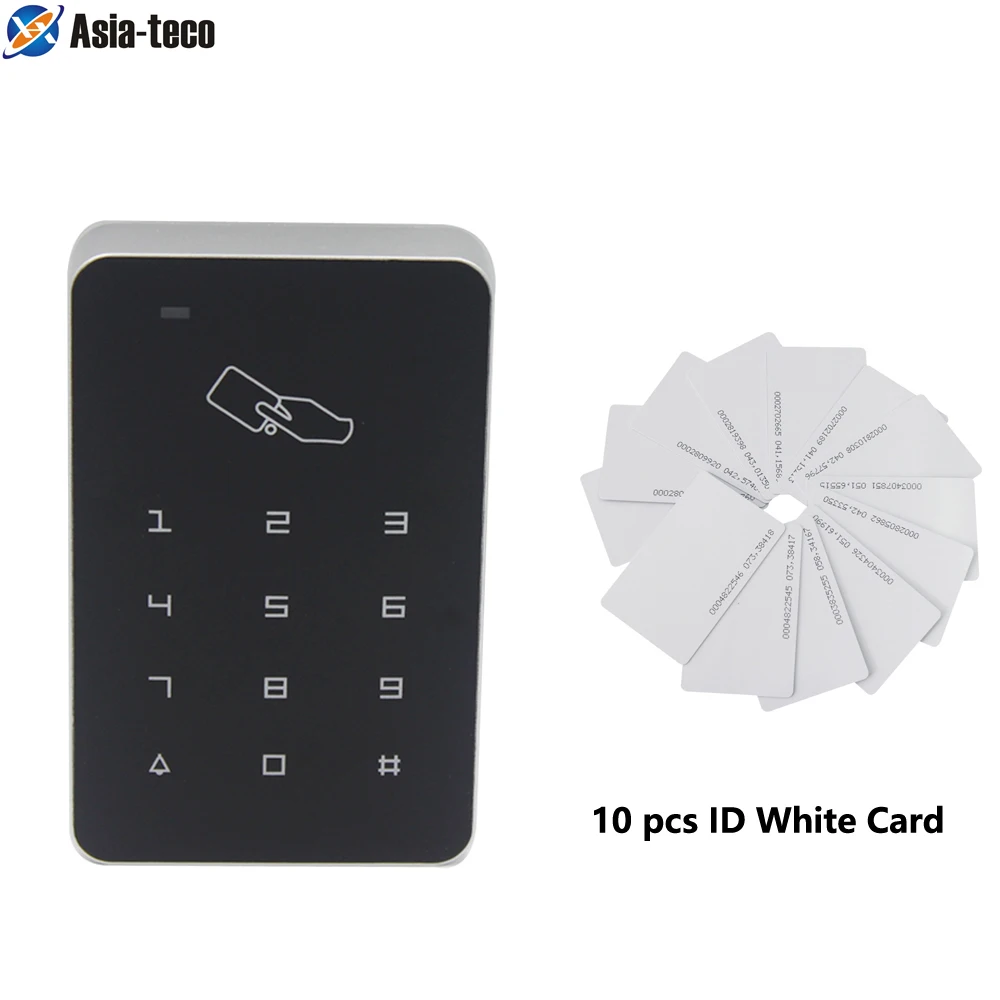 AC and 10 ID cards 125 кГц RFID цифровая клавиатура система контроля доступа дверной замок управление Лер RFID считыватель карт w/10 шт. TK4100 ключ - Цвет: AC and 10 ID cards