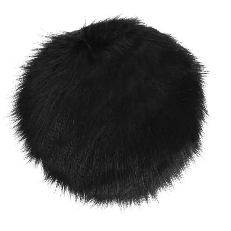 Faux Sheepskin Washable Carpet Mat Floor Chairs Sofas Cushion Hairy Seat Pad Fluffy Decorations For Home Blanket Super Soft - Цвет: Black
