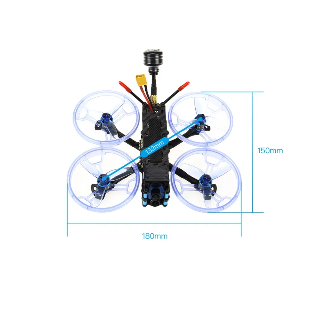 HGLRC Sector132 3-4S FPV гоночный Дрон BNF CADDX Tarsier 4K F4 Zeus AIO управление полетом 15A 4в1 ESC 1106 защита пропеллера двигателя