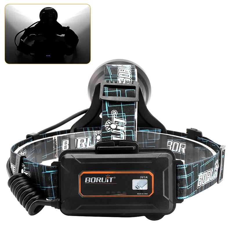 2000LM XM-L2 LED Rechargeable Headlamp Smart Headlamp Hunting Camping Fishing Head Torch light with Battery and Charger