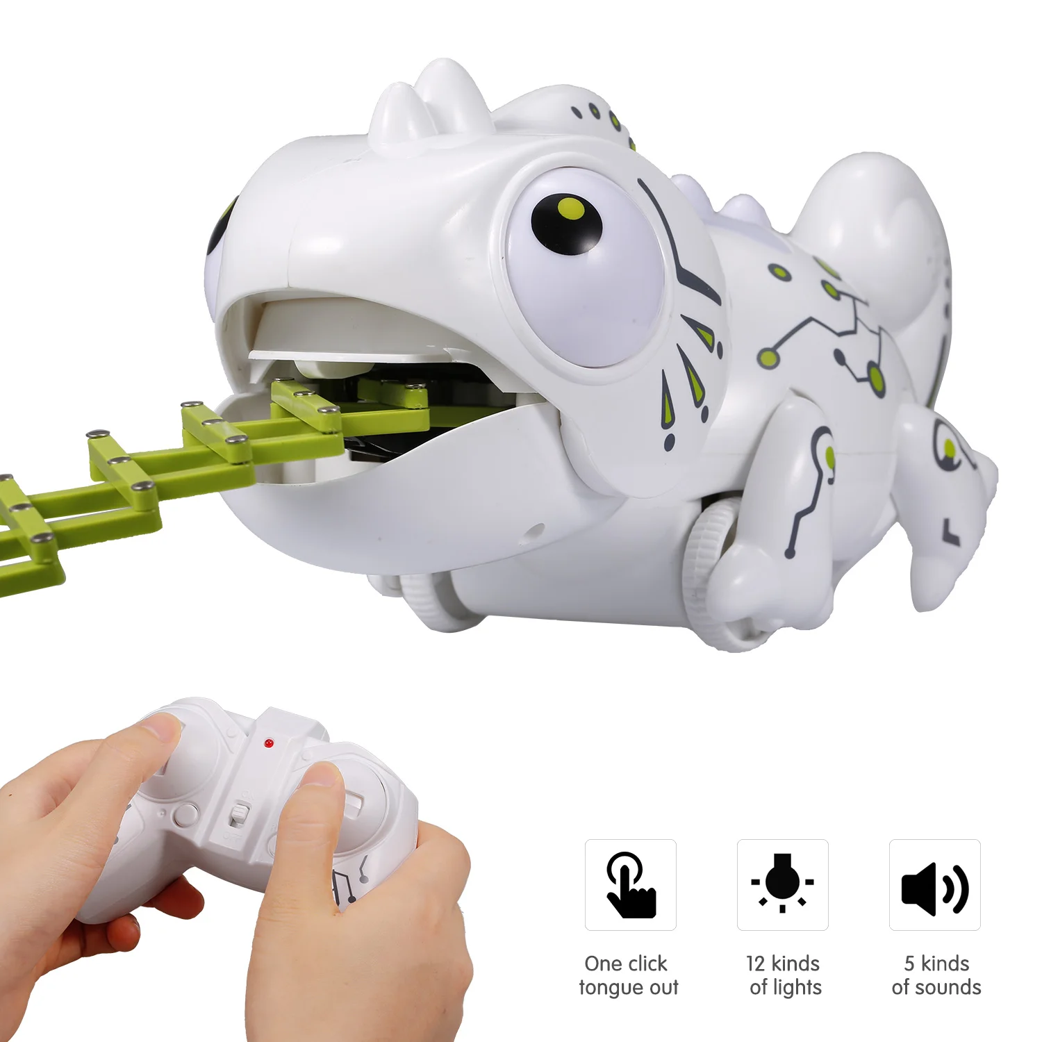 Chz RC робот динозавр игрушки Хамелеон питомец сменсветильник дистанционное