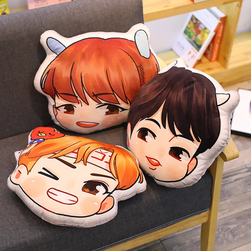 Kawaii BT21 мягкие игрушки-подушки мультфильм Bangtan мальчики куклы «Стич» RM JIN SUGA J-HOPE JIMIN V JUNGKOOK подарок для мальчиков девочек