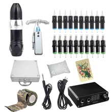 Профессиональный набор для татуировки с 12-го поколения, Вращающаяся ручка, картридж для татуировки, игла, ЖК-дисплей, мини-оборудование для питания