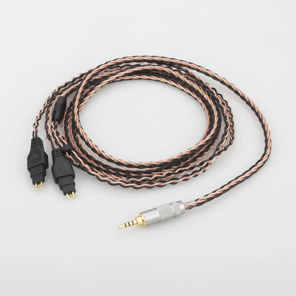 

High Quality Audiocrast HC023 2.5mm 8 Core Balanced Pure Silver Plated Earphone Cable For Sennhei HD580 HD600 HD650 HD430 HD660s