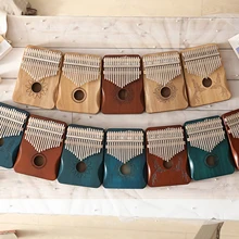 Alta qualidade de madeira 17 teclas kalimba polegar piano mbira corpo instrumentos musicais caixa música criativa dedo piano presente natal