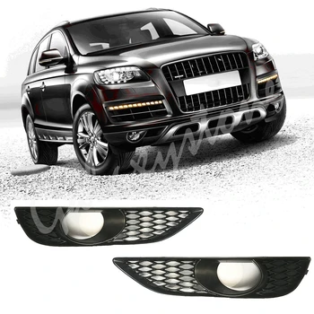 

Front Bumper Fog Light Cover Foglamp Honeycomb Grilles Frame For Audi Q7 Sline 2011 2012 2013 2014 2015 4L0807675C/ 4L0 807 676C