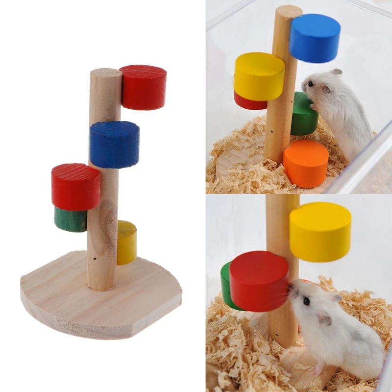 

Colorful Rats Hamster Toys Wooden Hammock Seesaw Ladder Gnawing Climbing Toys