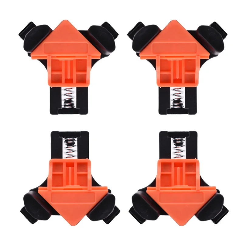 

4 pcs/set 90 Degree Right Angle Clamp Fixing Clip Bar Furniture Frame Corner Clamp For Carpentry Woodworking Fixture Tools