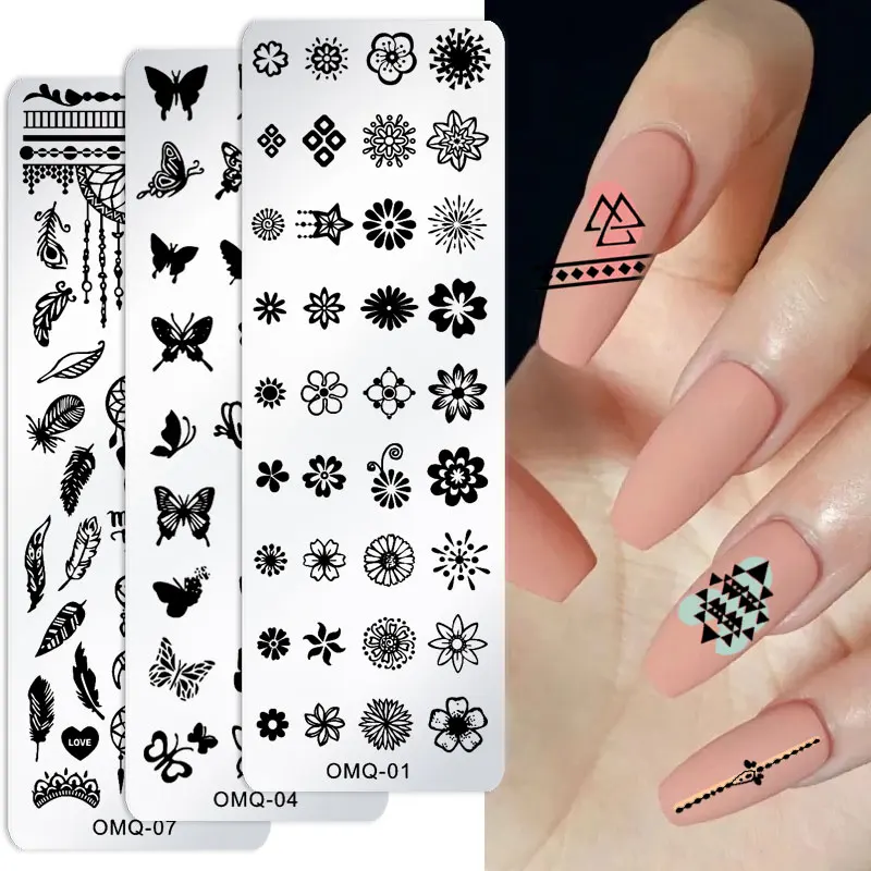 

1Pcs Stainless Steel Wzorniki Do Paznokci Christmas Nail Stamping Plates for Nails Art Fashion Stamp Stencils for Nails Design