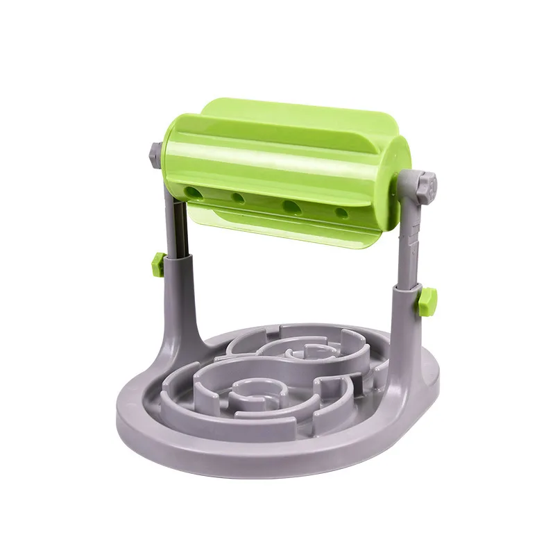 Rolling Adjustable Puzzle Slow Food Cat Dog Bowl Food Utensils Roller  Leaking Food Anti Choke Slower Feeder Bowl Toy