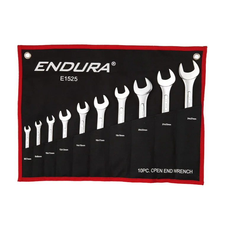 

Shanghai Endura 10 Pieces Carbon Steel Double Open End Spanner Set E1525