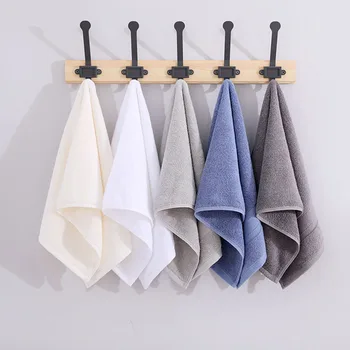 

33*74cm Nordic Style Good Quality Thicken Cotton Bath Towel Household Hotal Adult Use Face Towel Soft Solid Color Washcloth