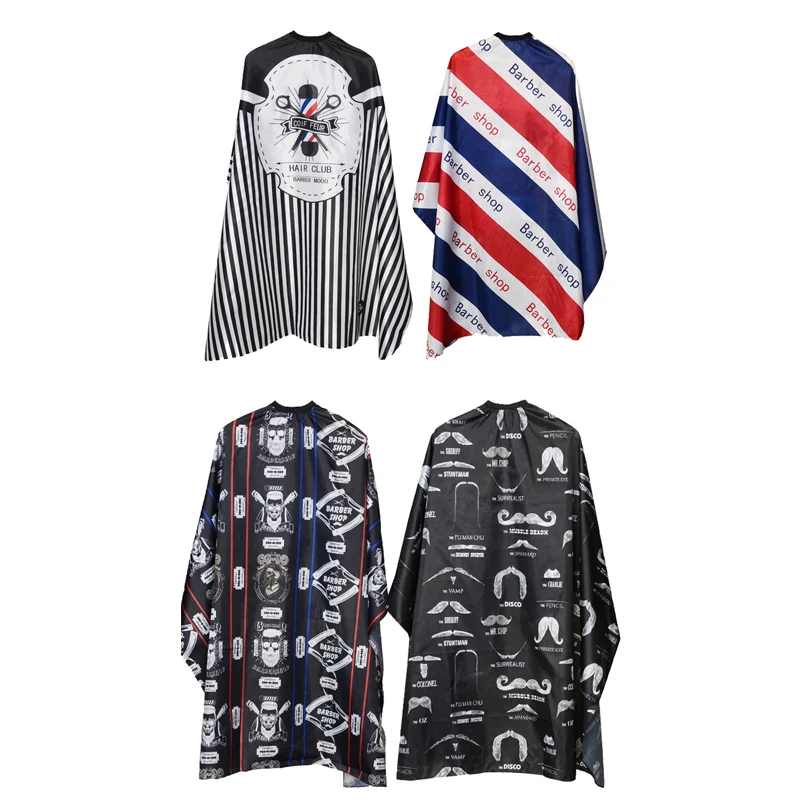 Corte de Cabelo à Prova Cabeleireiro Coth Padrão Dwaterproof Água Pano Salão Barbeiro Cabo Profissional Retro 3 Tampas, , folhas e invólucros