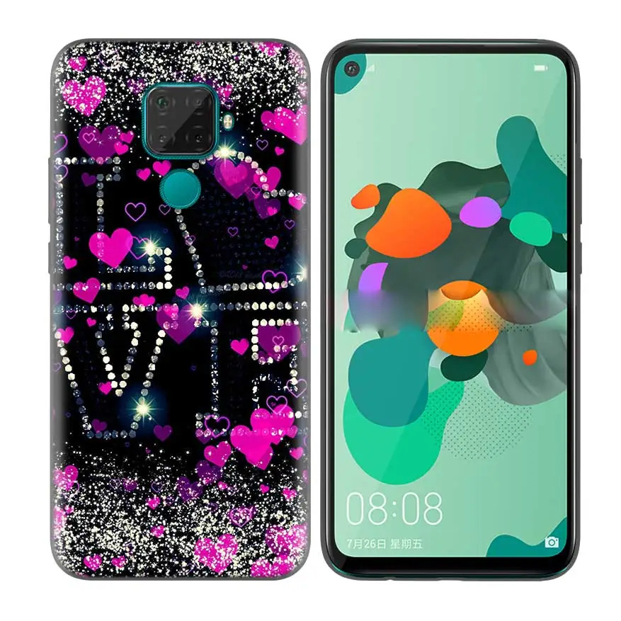 13 Мягкий силиконовый чехол с блестками в форме сердца для huawei P Smart Plus P Smart Z Nova 5 5i Pro Y9 Y7 Y6 Y5 - Цвет: 13