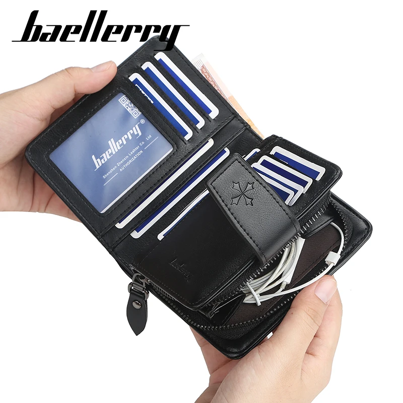 Baellerry многофункциональный бумажник мужские кожаные кошельки кошелек Короткий
