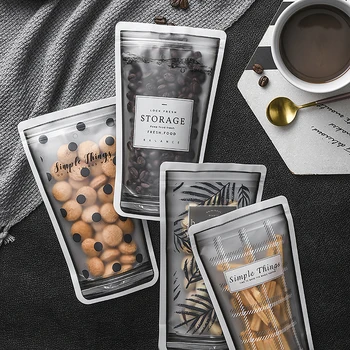 

4pcs Transparent Food Preservative Zipper Bag Water Cup Ziplock Bag Food Seal Fresh Bag Travel Portable Binding Bag Kitchen Tool