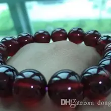 Цена натуральный гранат Хрустальный браслет из бисера 6 мм 8 мм 10 мм 12 мм 14 мм