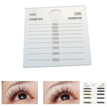 

2 In 1 7-15mm Acrylic False Eyelashes Stand Pad Pallet Lashes Holder With Tick Mark Fake Lashes Extension Essential Tool