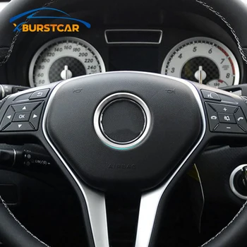 

Xburstcar Aluminum Car Steering Wheel Logo Circle Trim for Mercedes Benz C200 C220 C300 C350 C250 W204 2011-2013 Accessories