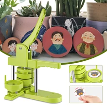 

Installation-Free DIY Pin Button Maker Press Machine Kit, Badge Punch Press Machine With Free 500pcs Button Parts 25/32mm