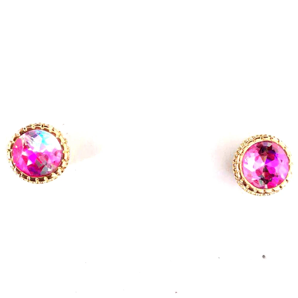 Женские Модные круглые стеклянные серьги-гвоздики модные ювелирные аксессуары |