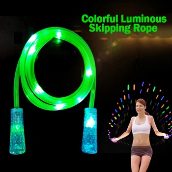 

Light Up Skipping Rope Multi Colour Glow Children Adults Fitness Outdoor Activity ZJ55
