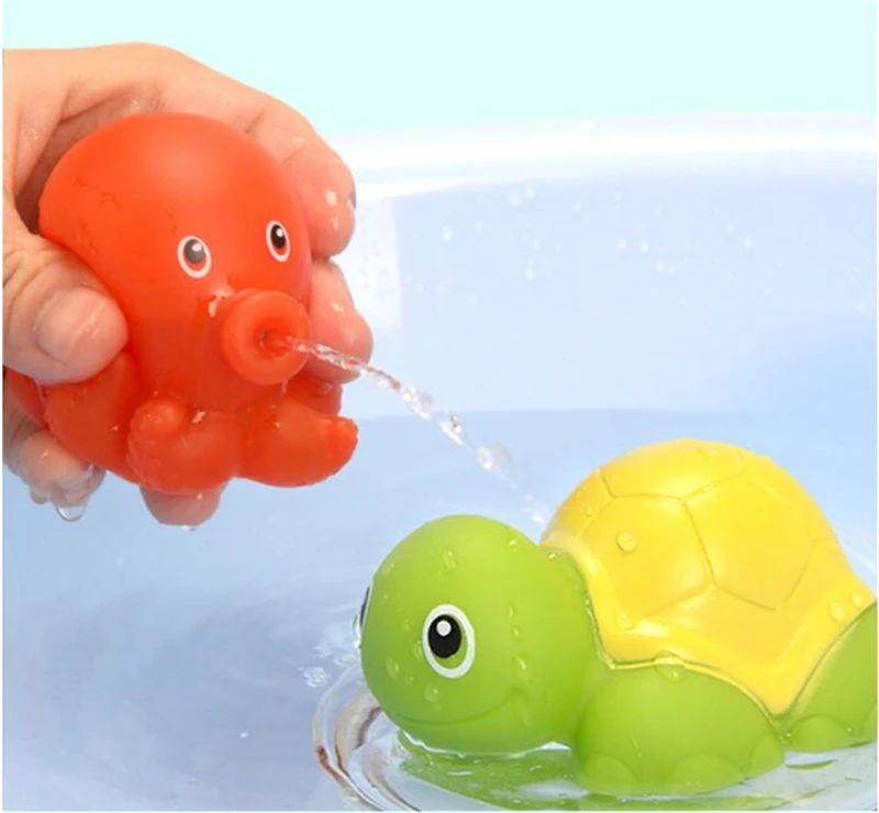 Baby Shower игрушки для ванной комнаты 7 шт./компл. детский плавательный водные игрушки сеть мешок с уткой рыба играть водяной бане кукла распыления воды игрушки для ванной комнаты