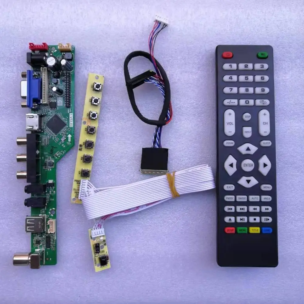 VGA HDMI AV LCD Controller Driver Board For 15.6 B156XW02//LP156WH2 1366x768
