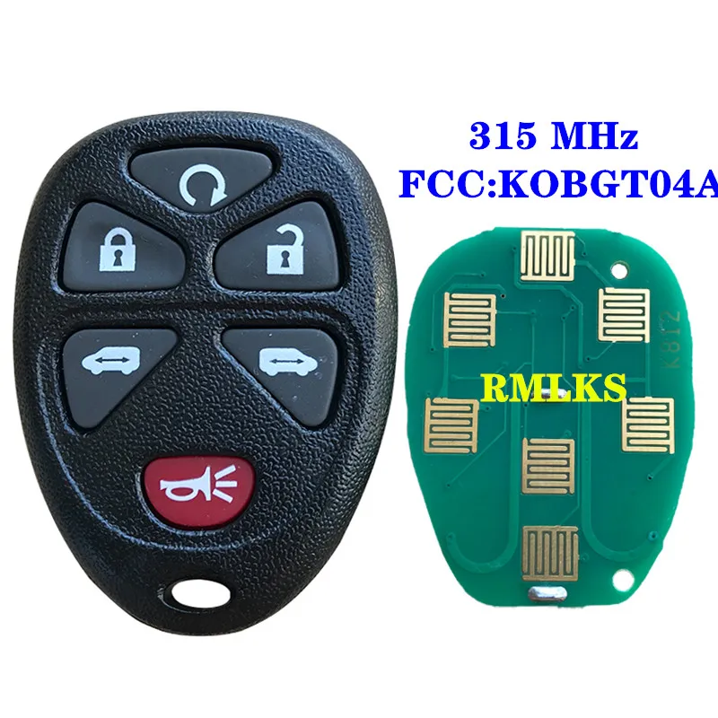 315 МГц 6 кнопок автомобильный БЕСКЛЮЧЕВОЙ вход дистанционный ключ-брелок от машины OUC60270 15913427 KOBGT04A для Cadillac Escalade для Chevrolet GC Yukon - Количество кнопок: KOB
