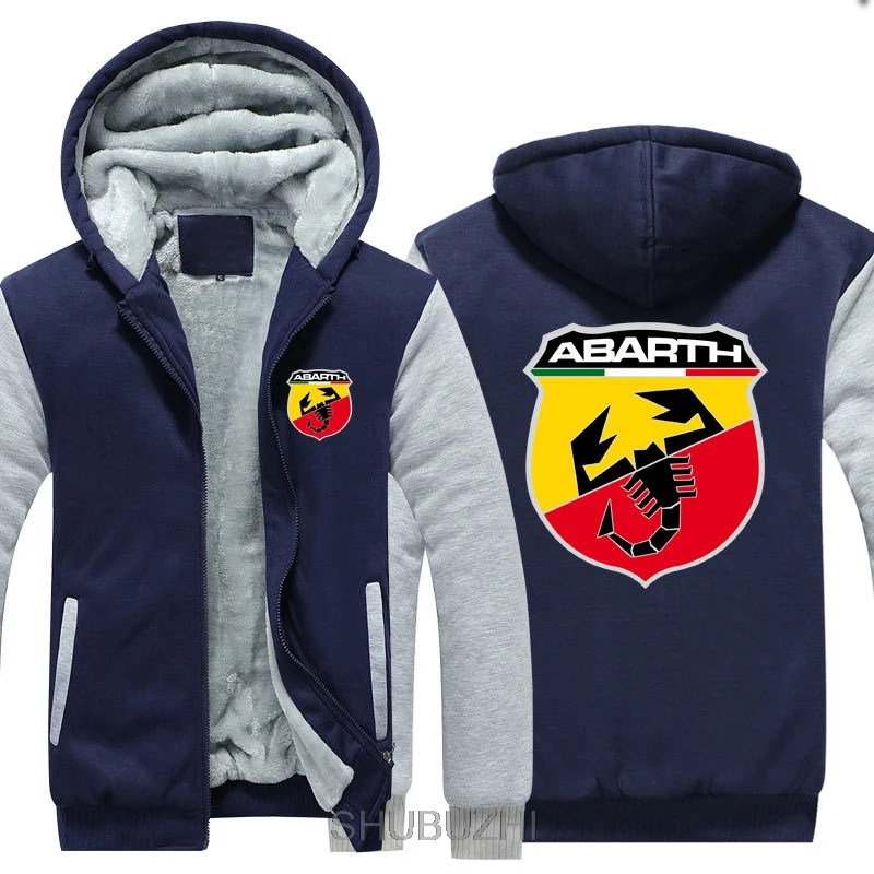 Зимние мужские толстовки утепленная куртка Abarth Толстовка стиль Модные повседневные пальто мужские Рождественские толстовки евро размер - Цвет: same as picture