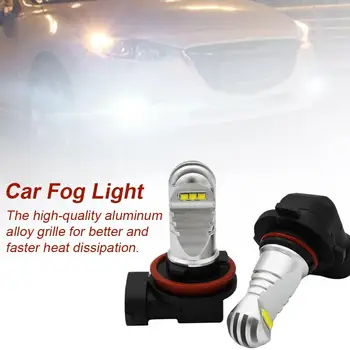 

DC12V-24V 2PCS 6LEDs H8 Car Fog Light Waterproof Safe Aluminum Alloy Vehicle Headlight 30W 750LM Car Lamp