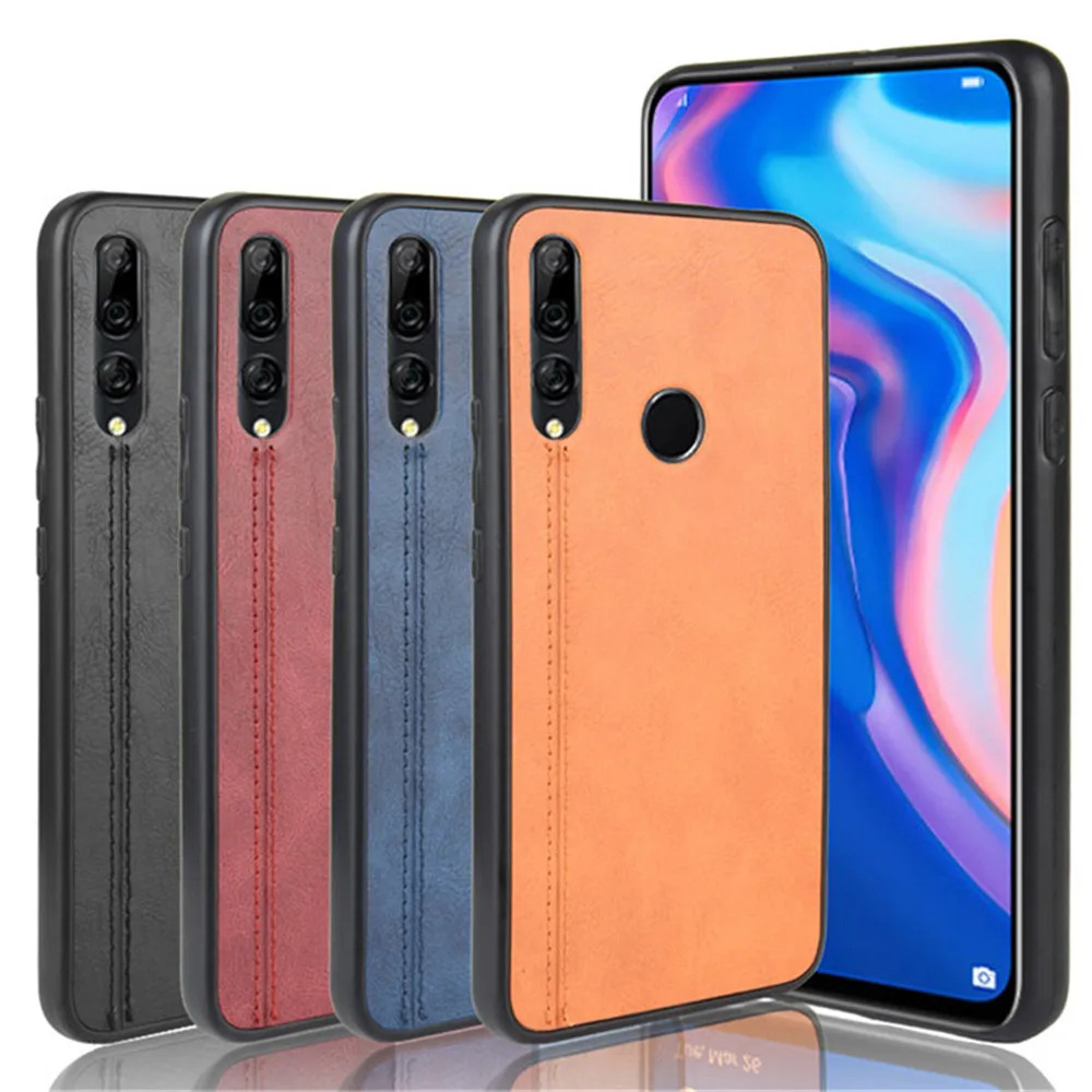 Чехол для Huawei Honor 9X роскошный чехол из телячьей кожи с линиями жесткий