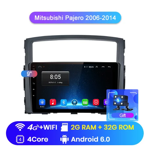 Junsun 4G+ 64G Android 9,0 для Mitsubishi Pajero 4 2006- Авто Радио стерео плеер Bluetooth gps навигация нет 2din dvd - Цвет: WIFI-4G 2-32GB