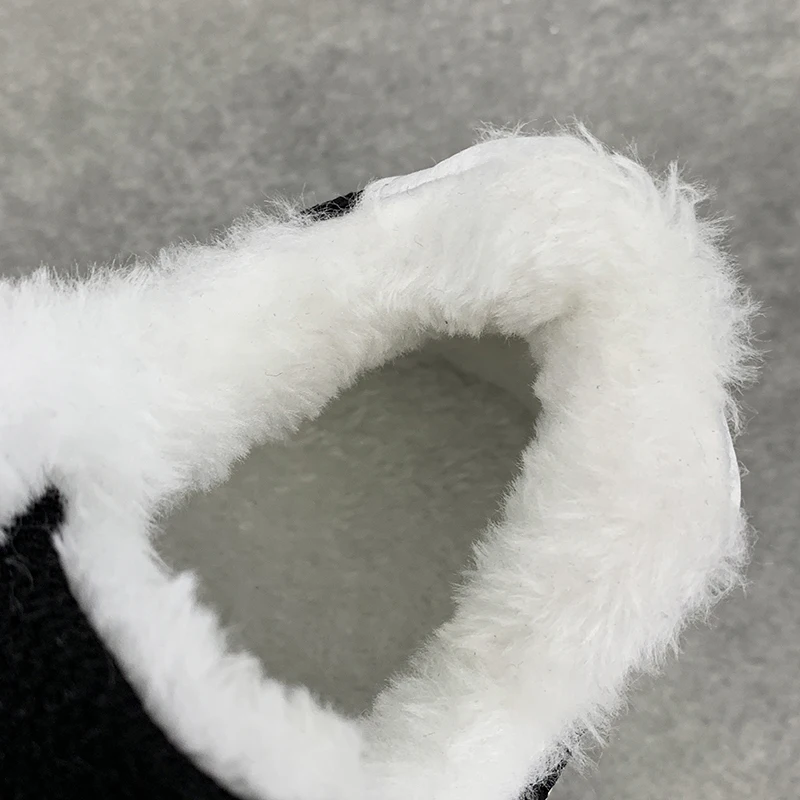 Women's Boots New Winter Snow Short Boots For Female Leather Short Glossy Plus fur Cotton Shoes black s003