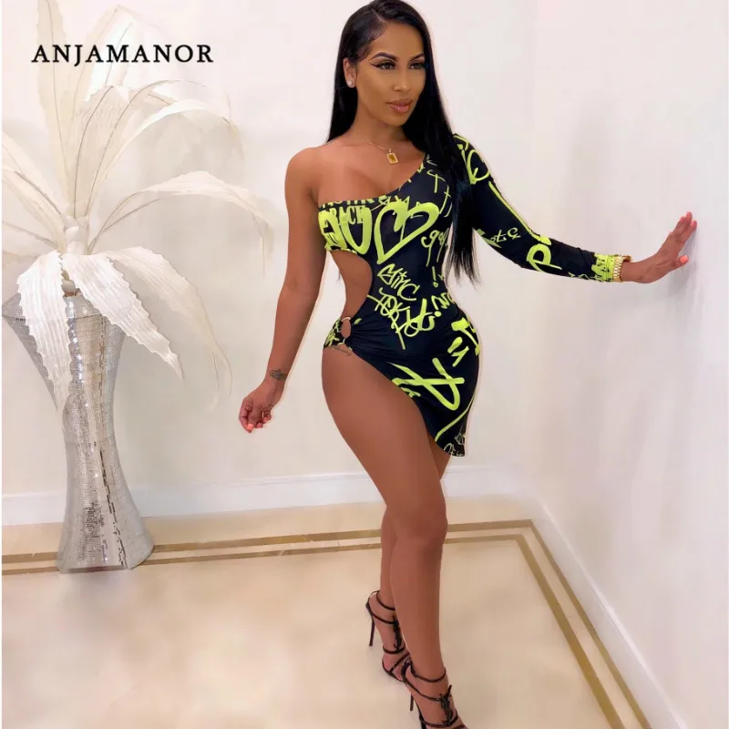 Женское облегающее мини платье с открытой спиной и длинным рукавом|Платья| |