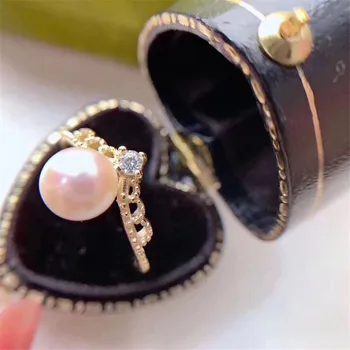 

Trendy style 925 Silver Pearl Ring Finger Ring Adjustable Resizable Ring Findings and Component Jewelry Part Fitting Accessorie