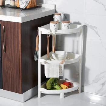 

2 And 3 Tier Corner Storage Holder Shelves Bathroom Shampoo Shower Kitchen Storage Rack Organizer Bath Accessory Sets No-drill