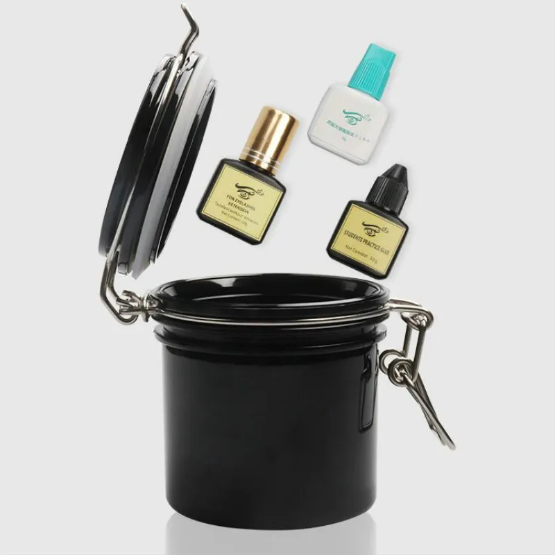 

Eyelash Makeup Tool Individual Glue Storage Tank Adhesive Stand Activated Sealed Storage Jar Container