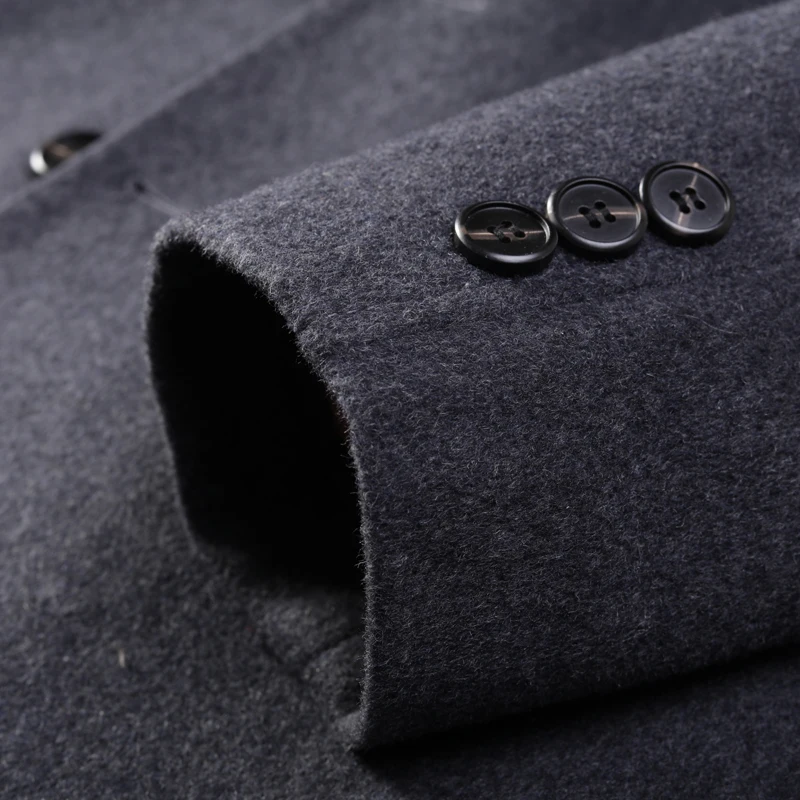 Плюс 8XL 6XL 5XL мужское шерстяное пальто зимнее теплое однотонное длинное пальто куртка мужской однобортный бизнес повседневное пальто парка